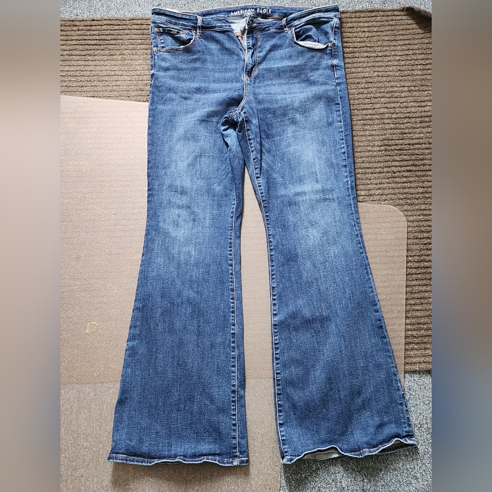 American Eagle Low Rise Flare 18 Long